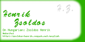 henrik zsoldos business card